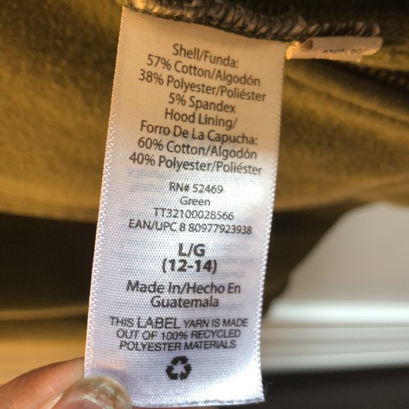 Green Zip-up Jacket/Hoodie - Picture 5 of 5